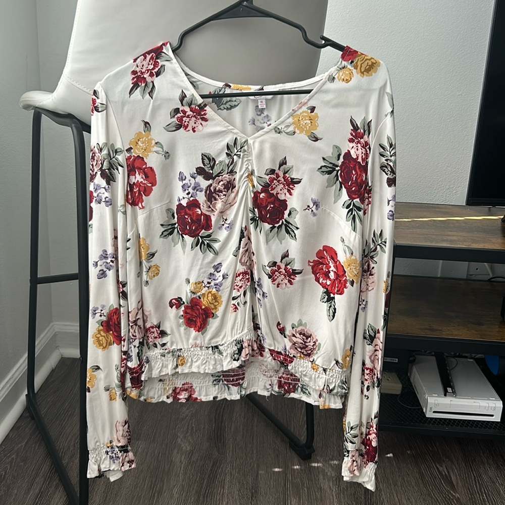 Business casual floral top